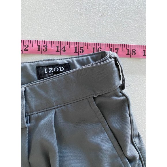 Izod Mens Gray Golf Classic Bermuda Nylon Gray Shorts Pockets Resort Size 34 - Picture 8 of 8
